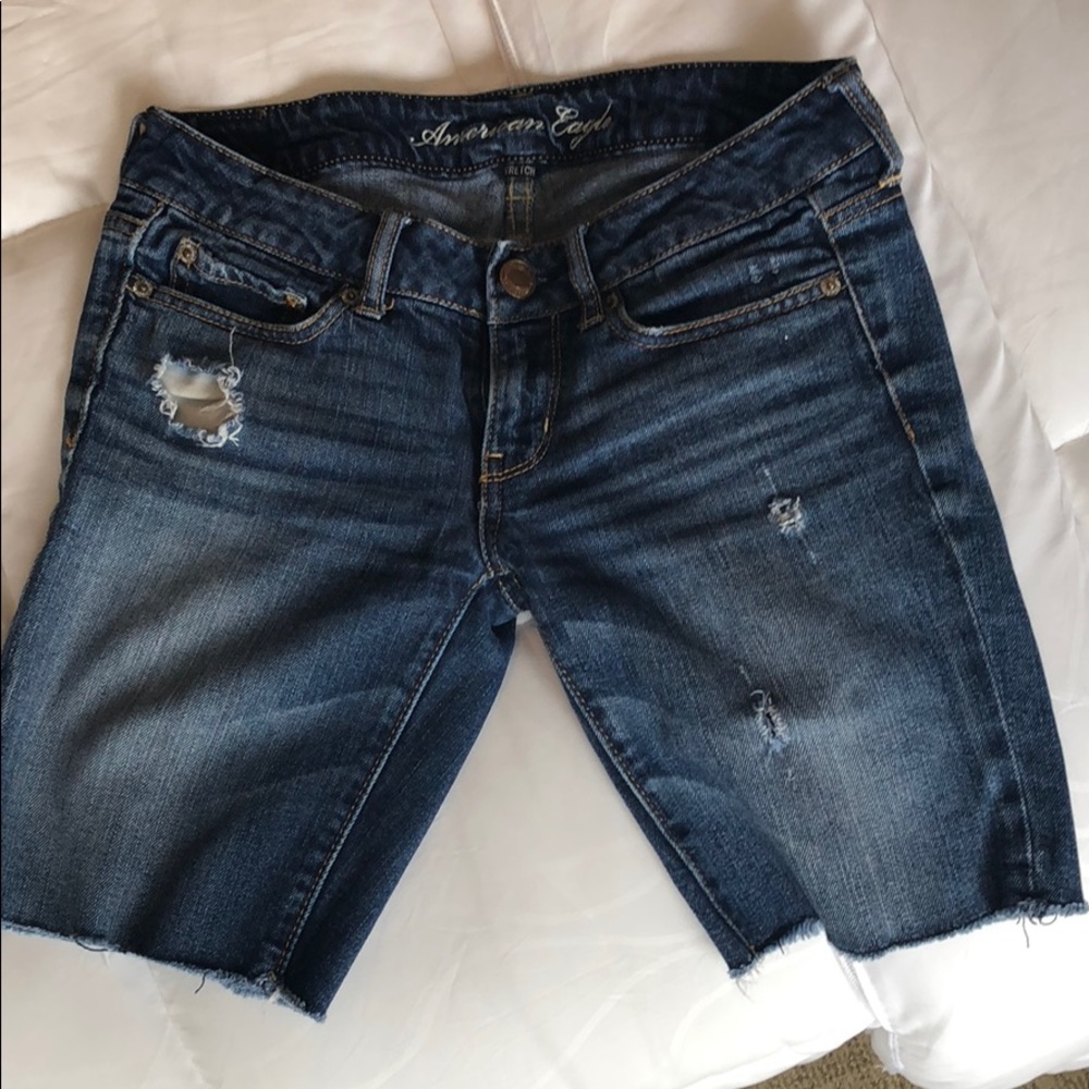 American Eagle Stretch Cut Off Jean Shorts